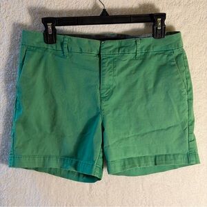 Tommy Hilfiger Shorts Size 8 Green Chino Flat Front Preppy Cotton Women’s